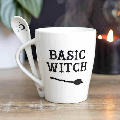 The Fashion Gift Shop: Witches Brew Morning Potion Hocus Pocus Mugs with Spoons by Spirit of equinox, Mugs and Cups