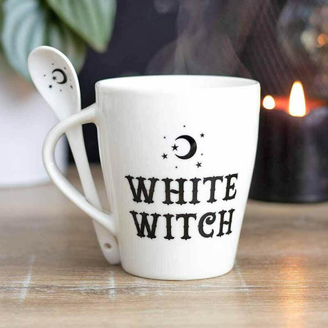 The Fashion Gift Shop: Witches Brew Morning Potion Hocus Pocus Mugs with Spoons by Spirit of equinox, Mugs and Cups