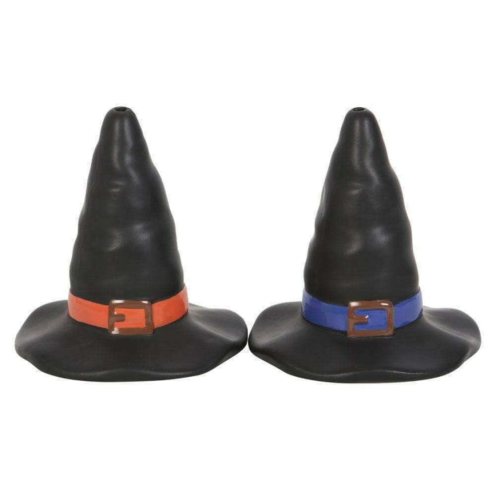 The Fashion Gift Shop: Witches Hat Salt and Pepper Shakers, Whimsical Halloween Tableware, Gothic Gifts by Spirit of equinox, Cruet Sets