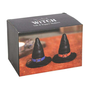 The Fashion Gift Shop: Witches Hat Salt and Pepper Shakers, Whimsical Halloween Tableware, Gothic Gifts by Spirit of equinox, Cruet Sets