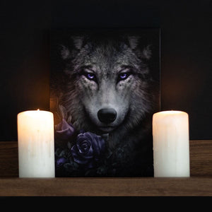 Wolf Roses Canvas Plaque by Spiral Direct - Wall Art's by Spiral Direct