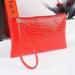 Women's Textured Glossy Cosmetic Clutch Bags - Clutch Bags by Fashion Accessories