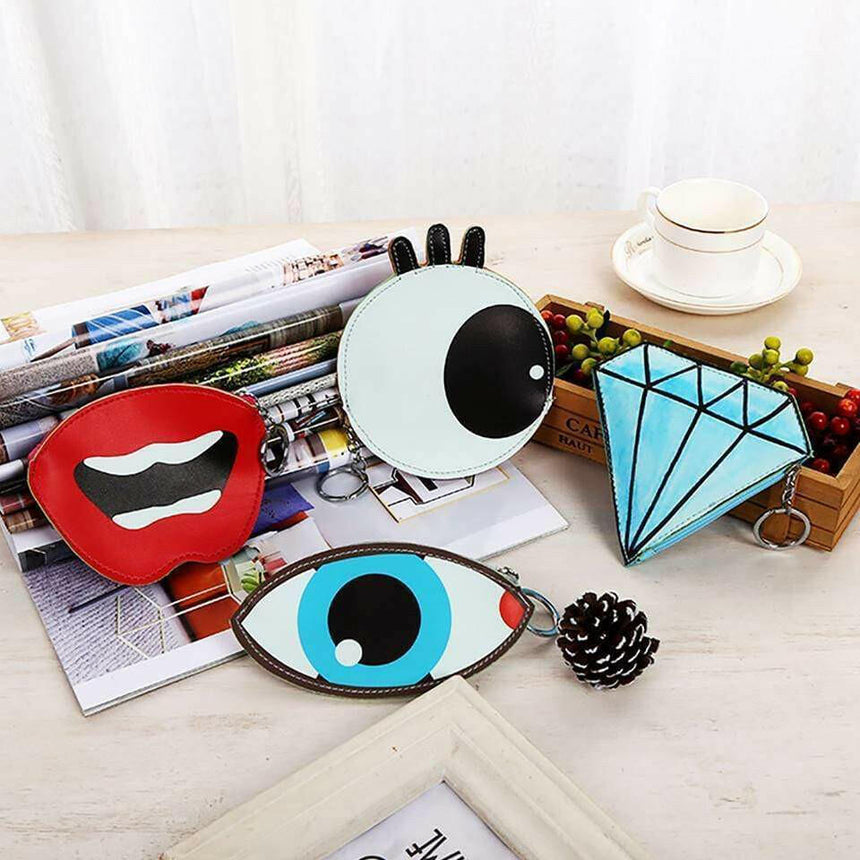 The Fashion Gift Shop: Womens Girls Large Coin Purse Novelty Fun Dimond Eye Shape Purses by Fashion Accessories, Purses and Wallets