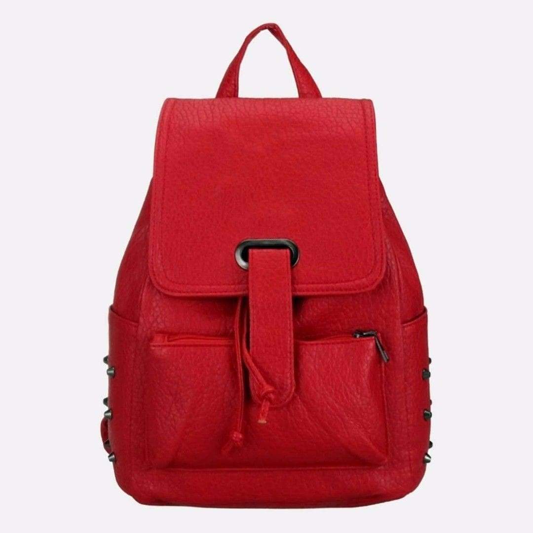Womens Girls Leather Style Quality Backpack School Work Rucksack Stud Fashion - by Fashion Accessories