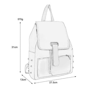 The Fashion Gift Shop: Womens Girls Leather Style Quality Backpack School Work Rucksack Stud Fashion by Fashion Accessories,