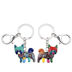 The Fashion Gift Shop: Yorkshire Terrier Dog Hand - Painted Mosaic Keyring Bag Charm Great Gifts by Fashion Accessories, Bag Charms & Keyrings
